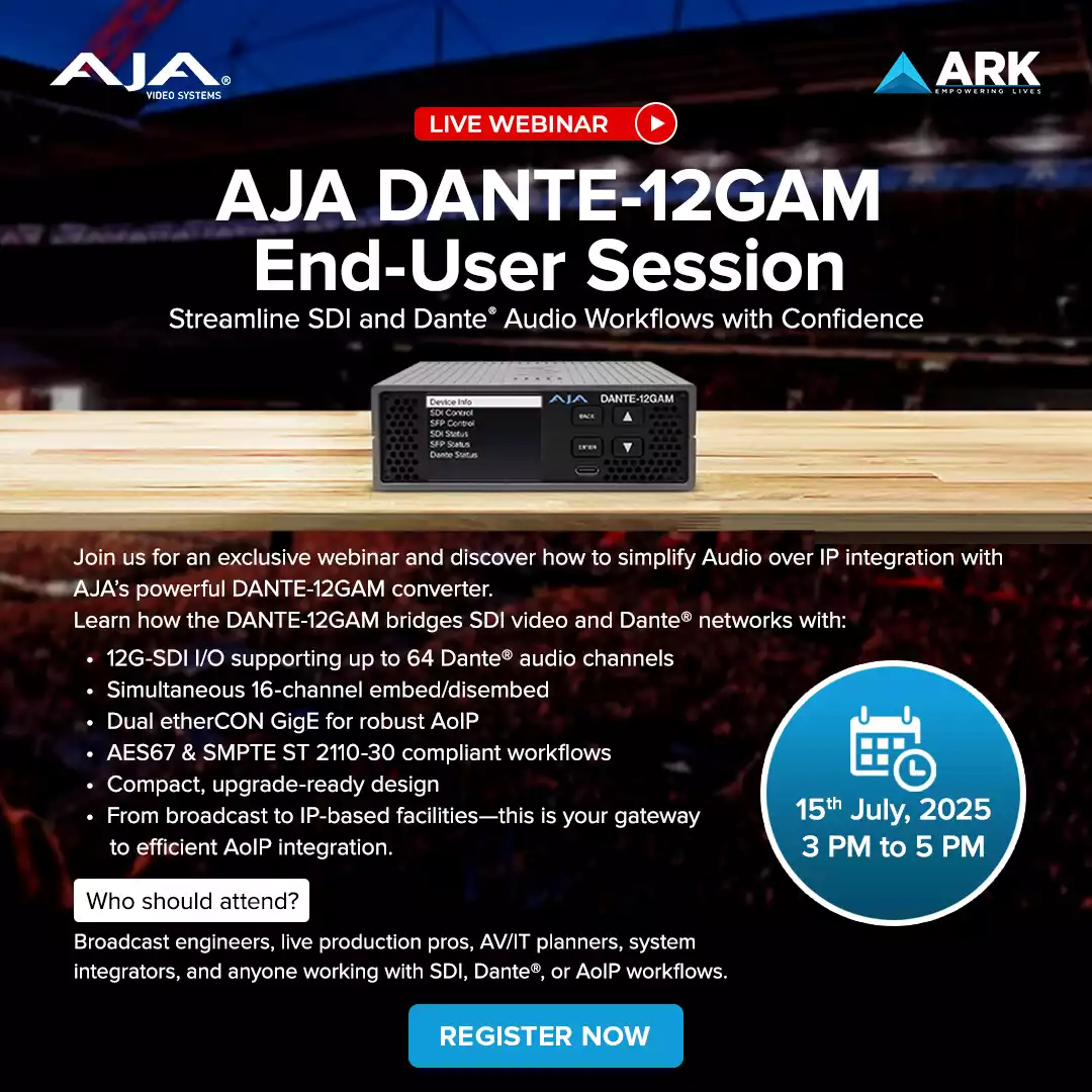 AJA Dante 12GAM Webinar