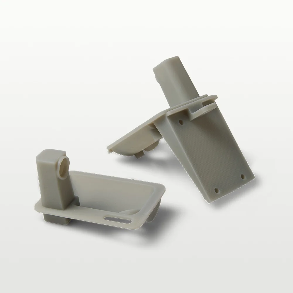 Olive grey 3D printed functional brackets, printed on Form Studio 1