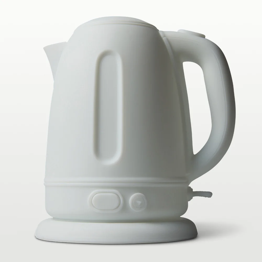 White 3D printed kettle prototype, printed on Form Studio 1