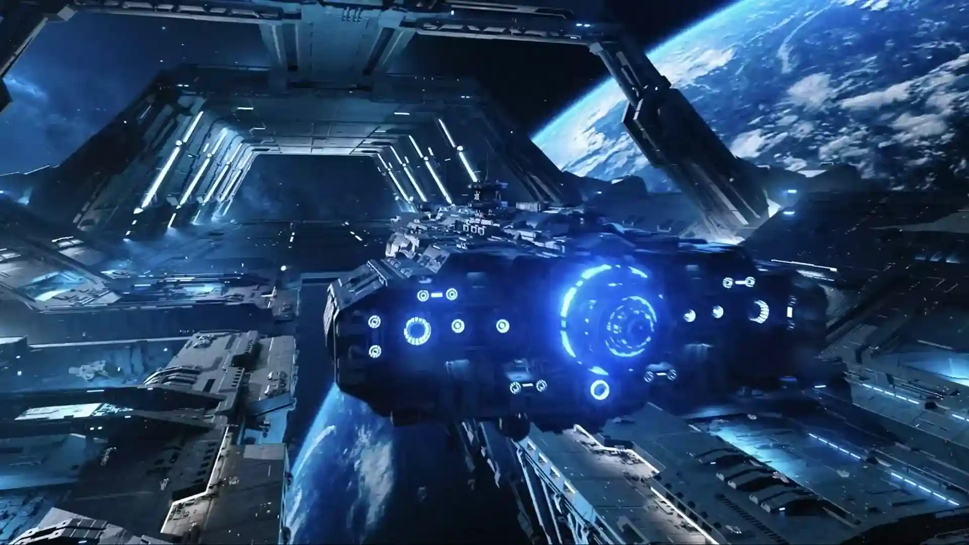 3D rendered sci-fi environment created by a 3D artist using Cinema 4D