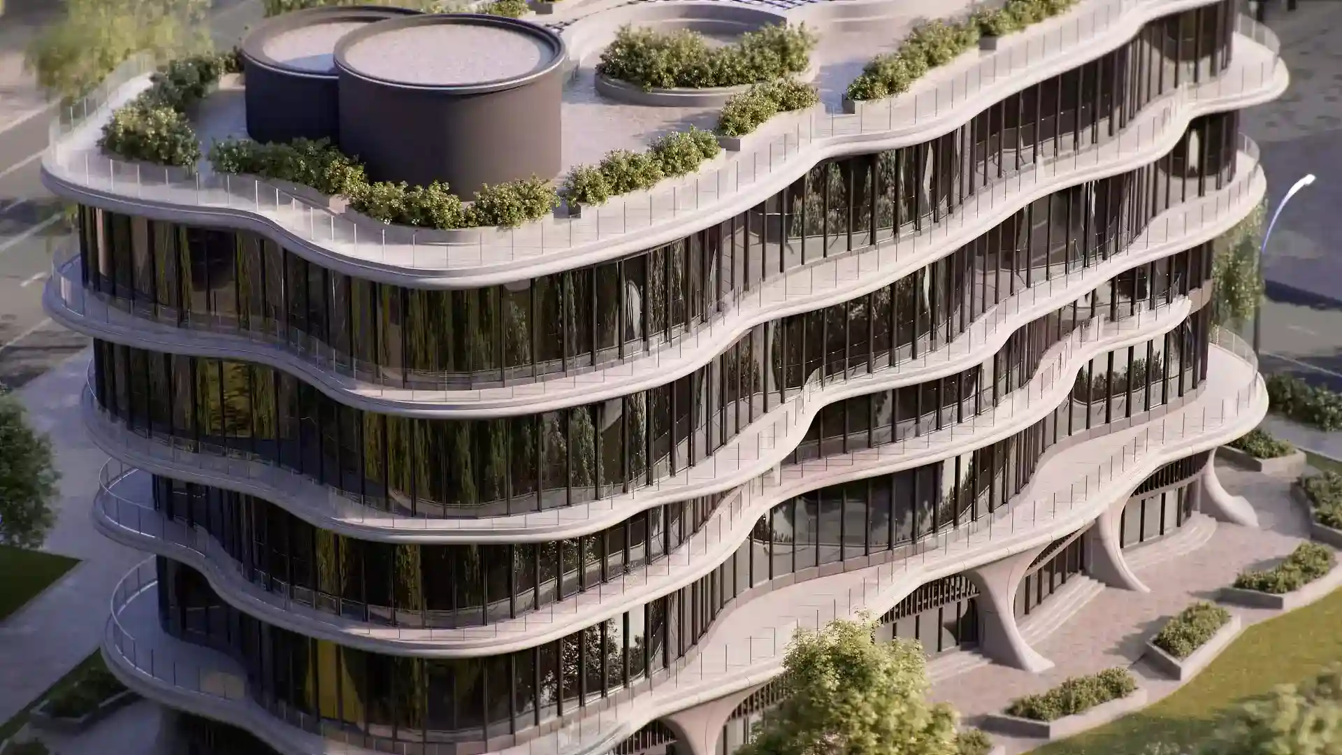 Photorealistic architectural walkthrough render created using Cinema 4D and Redshift