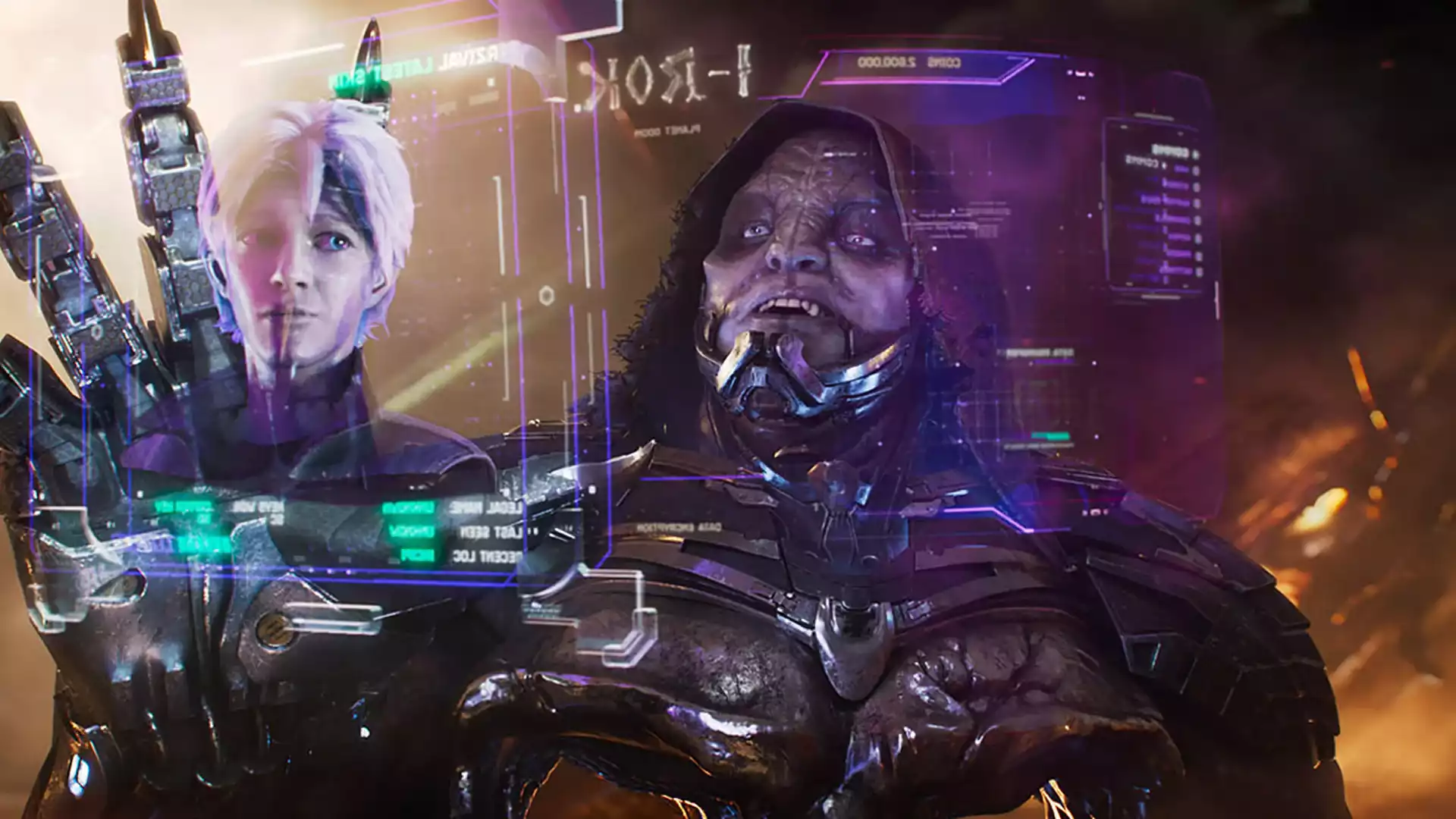 Sci-fi character render produced by a studio team using Cinema 4D