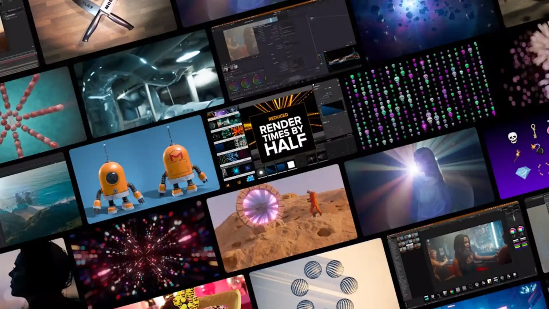 Commercial advertising visuals and motion graphics created with Maxon Red Giant