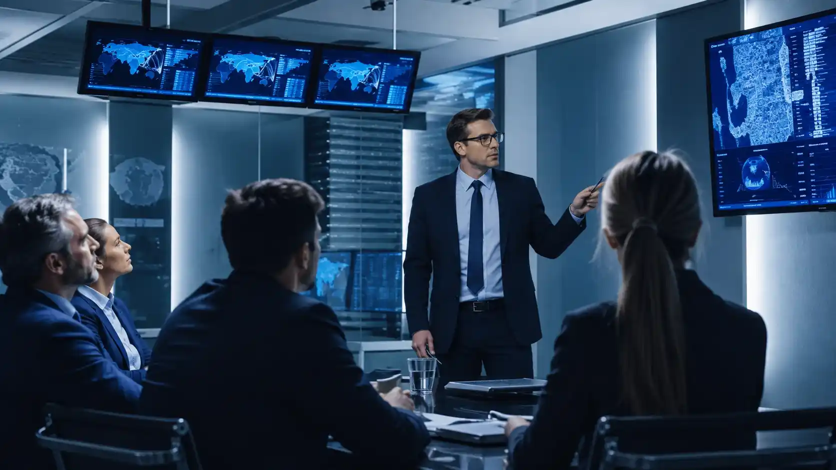 VuWall crisis room with unified visualization